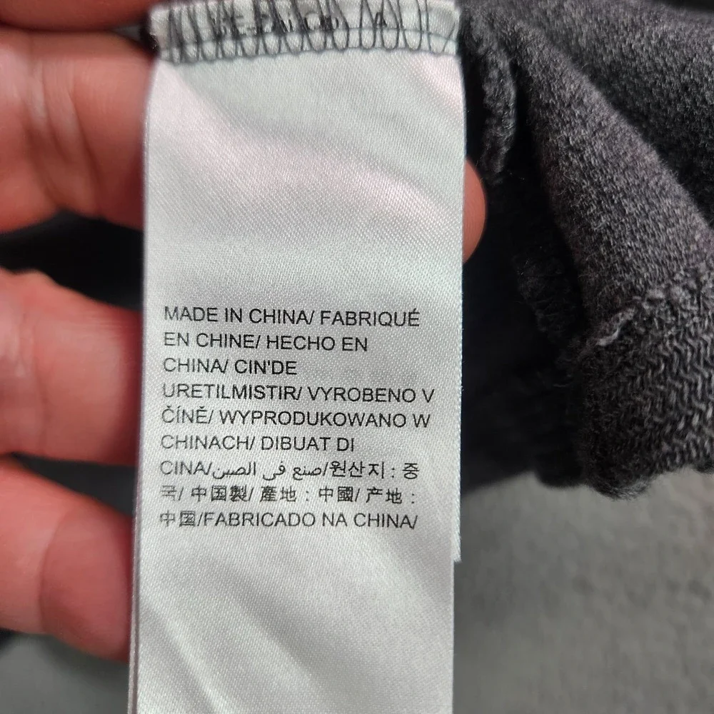 Calvin Klein Sweater Men‎ Large Snap Button Mock Neck Gray